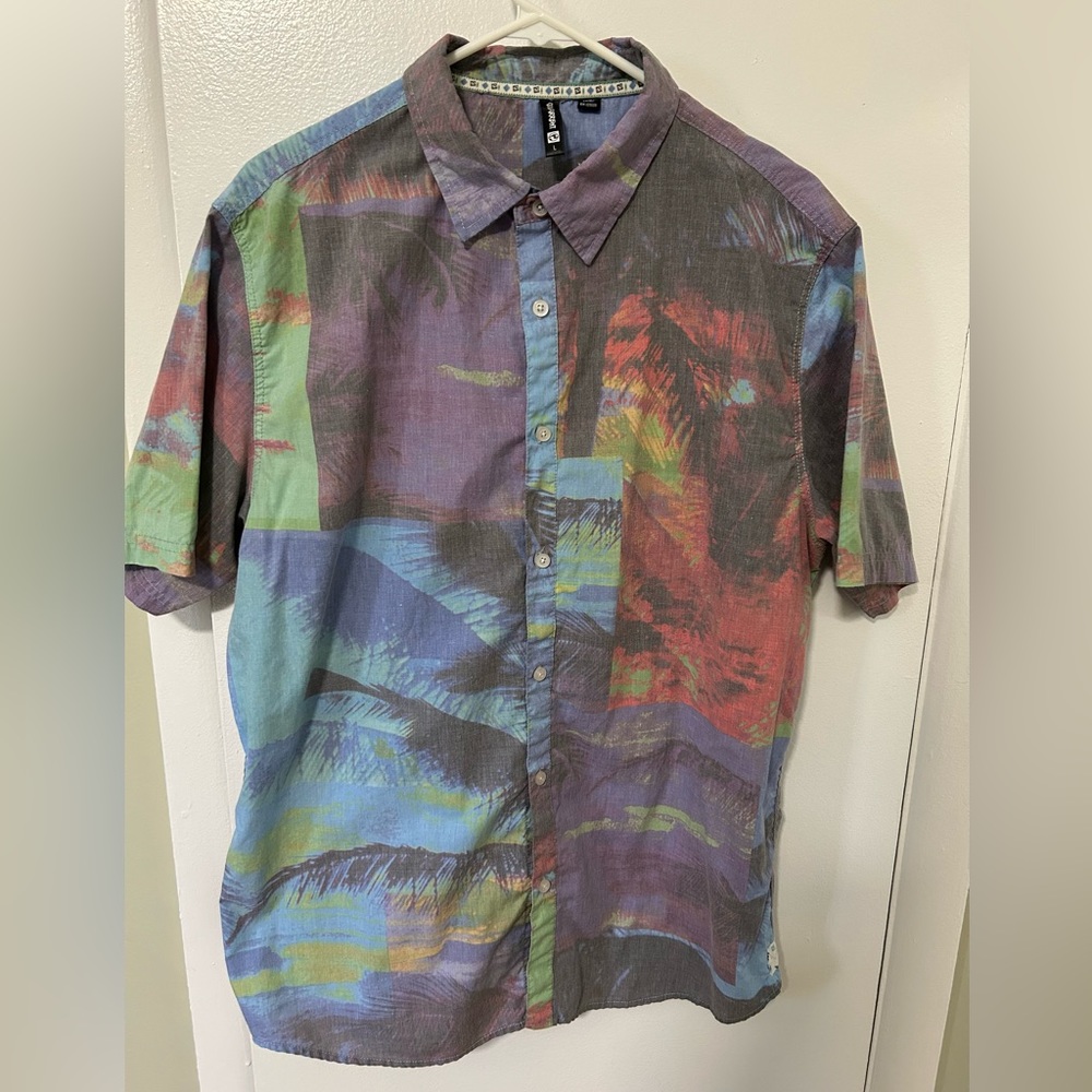 Ocean Current Button Down Beach Party Shirt